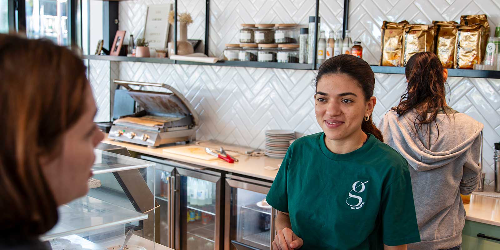  Women working in cafe